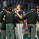Umps get a little handsy with Max Scherzer.
